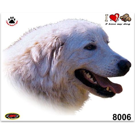Adesivi Stickers Medi Cane Maremmano 13,5 x 16 cm