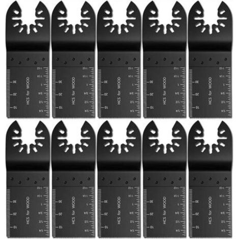 10 pieces de lame de scie en acier a haute teneur en carbone de 34 mm, lame de scie multifonction, ensemble d'accessoires pour machine a couper les outils electriques