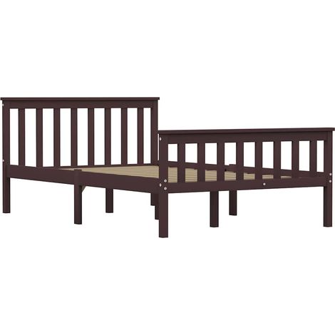 Maison Exclusive - Giroletto senza Materasso Marrone Scuro 120x200 cm Legno Pino (1/5)