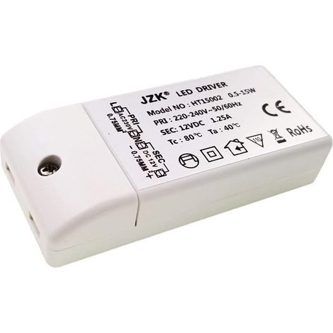 Entrée: 220-240V sortie: DC 12V 1.25A DC 15W, ampoule LED transformateur driver convertisseur conducteur alimentation de tension constante (1/2)