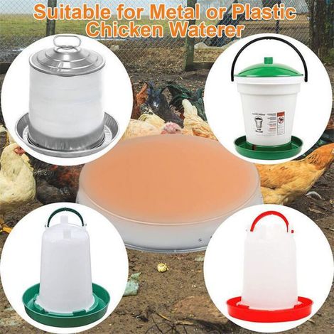 Chauffe-eau pour poules - Base chauffante anti-gel - Aluminium résistant à la rouille (1/4)