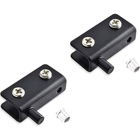 Bisagras pivotantes de acero inoxidable de 2 piezas para puertas de cristal (40x20x10 mm) (1/5)
