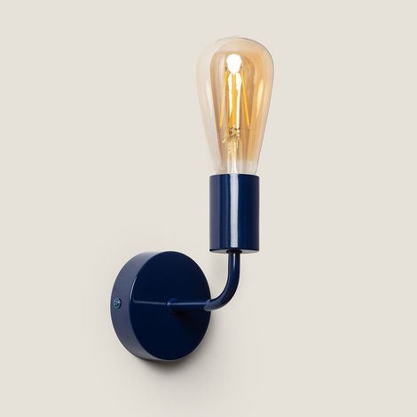 Lámpara de Pared de Metal Jayso Azul