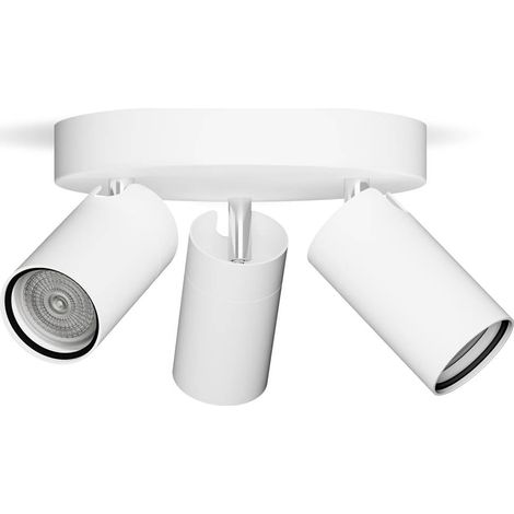 LED, Plafonnier LED Idris avec 3 Spots orientable, Blanc (1/4)