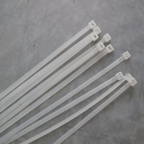Lot de 100 serre-câbles Naturel 4,8 x 300 mm