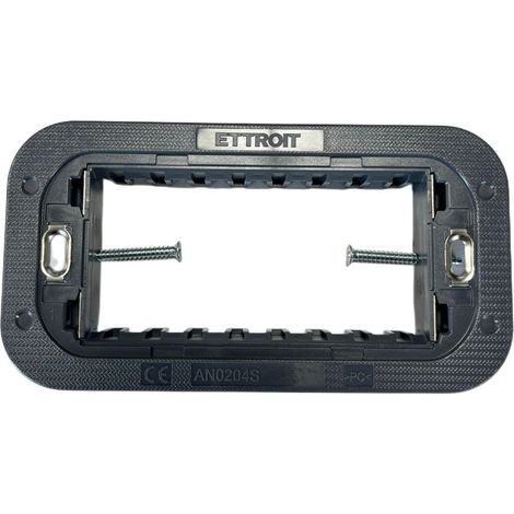 Supporto slim 4 posti compatibile Bticino Axolute per cassetta 4 moduli Ettroit AN0204S (1/3)
