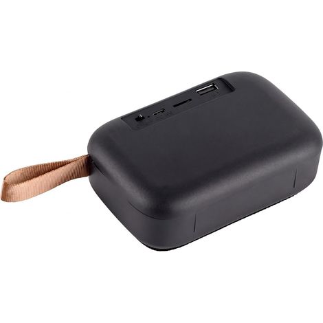 Mini Haut-Parleur Bluetooth Stéréo avec Caisson de Basses, Haut-Parleur Portable sans Fil pour Randonnée Vélo Voiture (1/5)