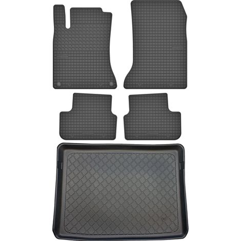 Juego de alfombrillas de goma para coche y alfombrilla para maletero para Mercedes Clase B W246 (de octubre de 2011 a diciembre de 2018).