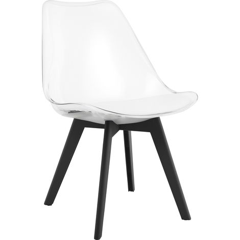 Sedia Mark - trasparente / gambe nere x 1 (1/5)