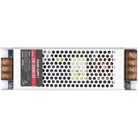 Alimentation LED 200W AC 190‑240V DC 12V transformateur industriel pour ruban lumineux composant de contrôle (1/5)