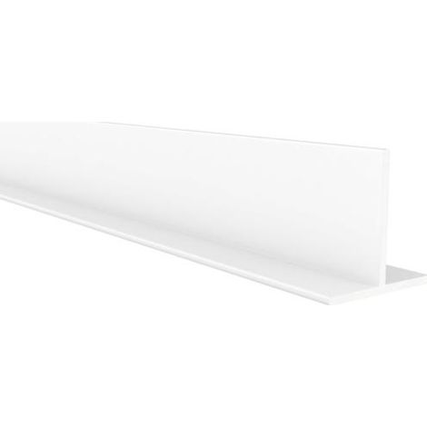 Profil en T Fabriqué en aluminium Finition blanche Mesures 25251000mm Longueur du profil 1 mètre épaisseur 2 mm 1 unité