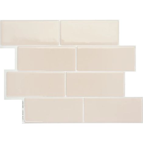 Panneaux muraux autocollants imperméables en 4 pièces (effet marbre 3D) - Crédence de cuisine/salle de bain