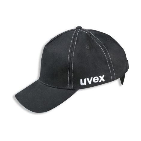 Uvex – Casquette de protection anti-heurt 55-59cm – Norme EPI – ABS noir – Protection tête pour chantiers