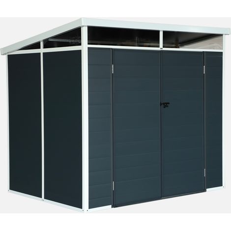 Casetta da giardino in plastica con struttura in alluminio, 4.55m²