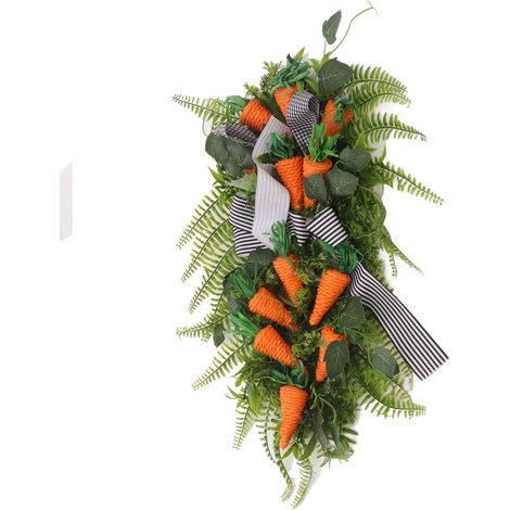 Guirlande de plantes artificielles, guirlande décorative pour les fêtes, guirlande en forme de carotte pour la décoration intérieure et extérieure (1/5)