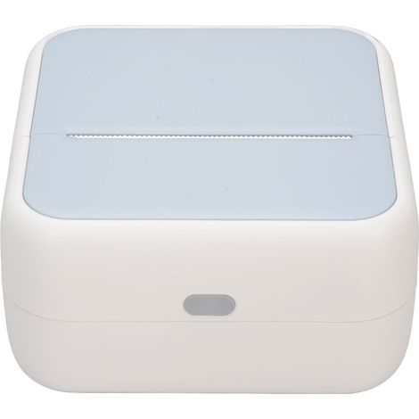 Imprimante thermique nomade avec 5 rouleaux papier, étiqueteuse sans encre Bluetooth pour autocollants codes-barres, bleu (1/5)