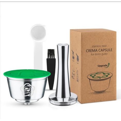 Filtre en acier inoxydable rechargeable réutilisable pour Dolce Gusto avec cuillère à café (1/4)