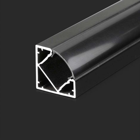 Profilo in alluminio per strisce led, nero, 2000x19x19mm, angolare - V-TAC 2877 VT-8114