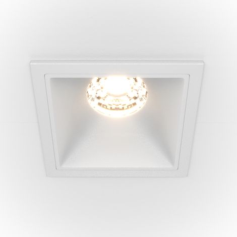 Maytoni Alfa LED Downlight Encastré Carré Dimmable Blanc, 500lm, 3000K