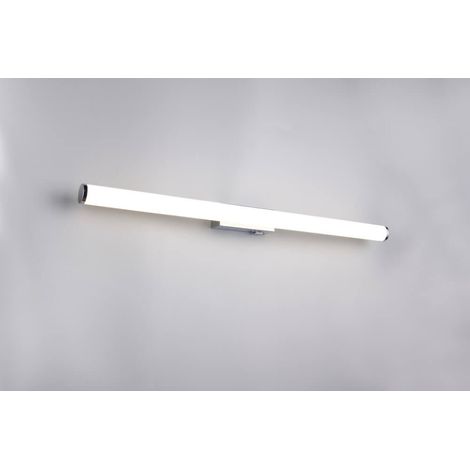 Applique miroir SDB blanc/chrome 80cm LED 8W 4000K, interrupteur (1/3)