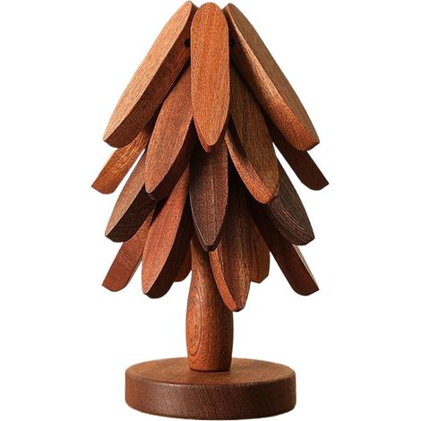 Dessous de plat en bois, forme arbre, isolant thermique (1/5)