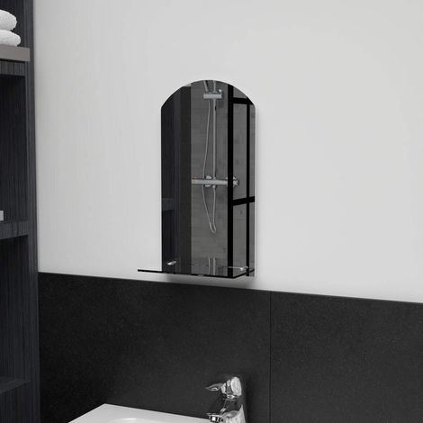 Espejo de pared con estante de vidrio templado 20x40 cm vidaXL (1/2)