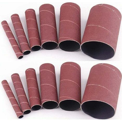 Ulisem – Lot de 12 manchons abrasifs pour ponceuse oscillante 11,4 cm – Grains 80/120 – Pour bois, métal et plastique – Diamètres 1,2 à 7,6 cm-DOU (1/4)