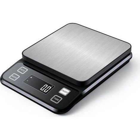 Balance de Cuisine Électronique Étanche IP67, Haute Précision 0,1 g, Rechargeable USB, Écran LCD Orientable, Plateau en Acier Inoxydable
