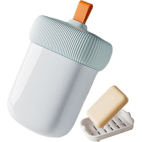 [NON UTILIZZATO] Portasapone da viaggio, Portasapone da viaggio, Scatola portasapone impermeabile con coperchio - Portasapone con scolapiatti, Portasapone da campeggio