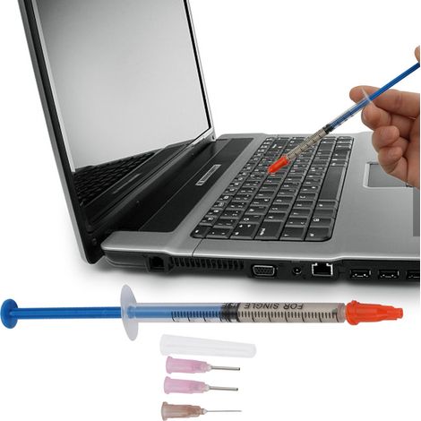 Pâte argentée conductrice, stylo de peinture argentée à séchage rapide pour la réparation de circuits imprimés de clavier (0,6 ml) (1/5)