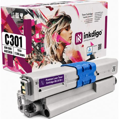 Inkdigo Toner 44973536 kompatibel mit OKI C301DN MC332DN C321DN MC342DN TÜV-zertifiziert (1/5)