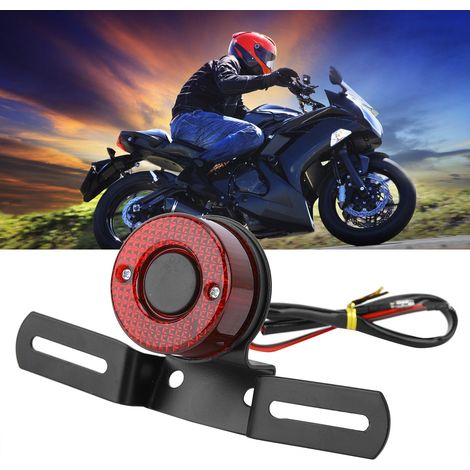 Feu arrière LED universel rétro moto, stop clignotant, feu de freinage, modification custom, éclairage motocyclette, 12V, haute visibilité (1/5)