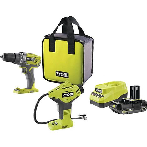 Ryobi 18v Combi Drill & Inflator Kit ONE+ (R18PD3PI-120) (1/5)