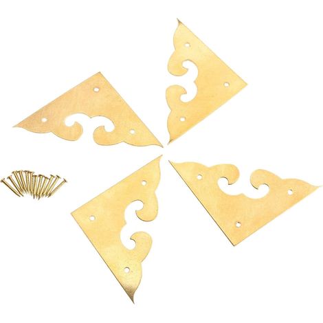 Protections d'angle métalliques, vintage, lot de 4, 45 mm (1/5)