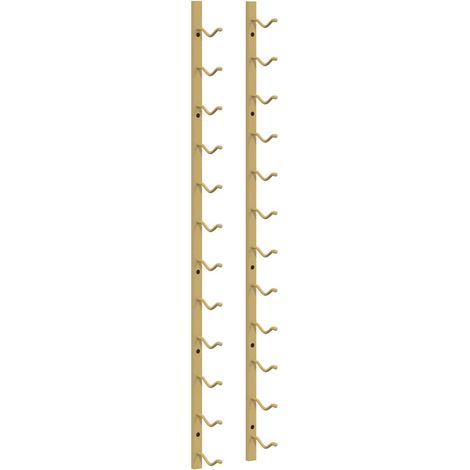 vidaXL Botellero de pared para 12 botellas hierro dorado (1/2)