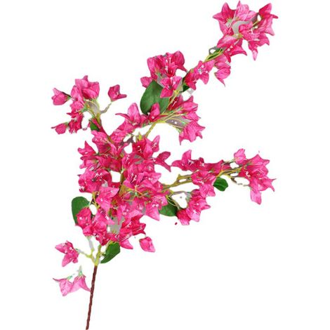 Branches de bougainvillée artificielles en soie de 120 cm, fausse bougainvillée rouge rose avec tiges en fil de fer pour la décoration de mariage