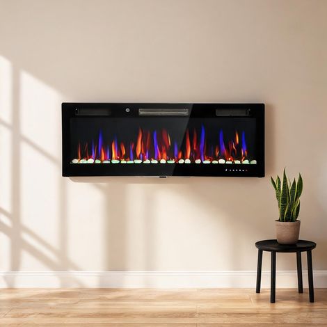 Cheminée électrique en acero Vidrio Templado 127 x 9,4 x 47 cm (1/5)