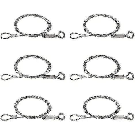 Lot de 6 fils robustes en acier inoxydable, fil de suspension réglable de 2 m pour miroirs.-AquaForge (1/5)