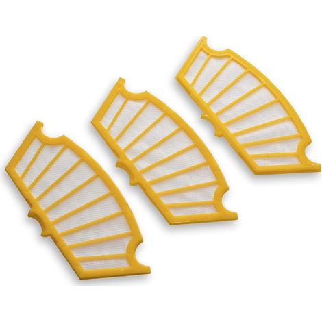 Lntyq 3er Set Staubsaugerfilter kompatibel mit iRobot Roomba 560, 562, 563, 564, 565, 570, 580, 581, 585, 590 - Hauptfilter (1/4)