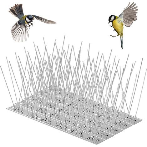 10 Rangées 25cm Pic Anti Pigeon Pique Anti Pigeon en Acier Inoxydable Pic Anti Oiseaux pour Balcon Fenêtre Clôture Toit (1/5)