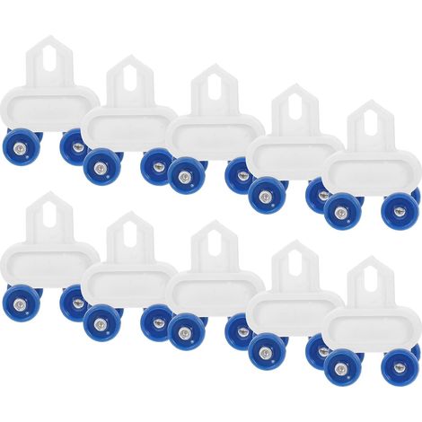 20 Pièces Glisseurs Plastique pour Rail à Rideaux, Roulettes Silencieuses Faciles à Installer, pour Placards et Chambres (1/5)