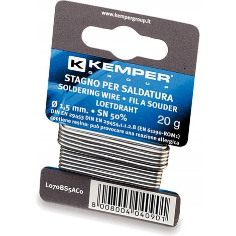 Kemper Lötzinn Draht metallisch 1.5 mm Entoxidationskern