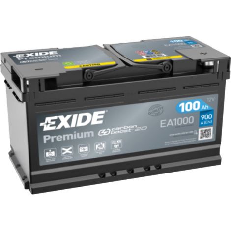 Batería de coche Tudor 100Ah EA1000 Exide