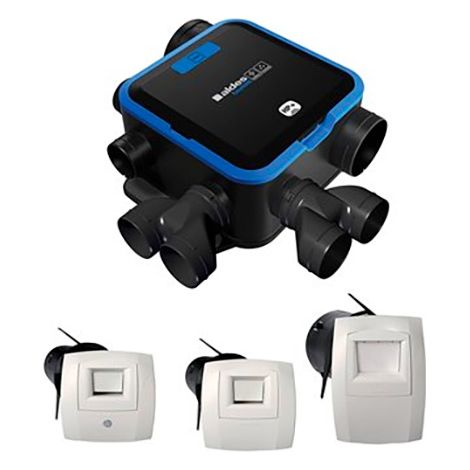 Aldes – VMC simple flux EasyHOME Hygro Compact Premium – Débit max 300m³/h – 3 sorties – Pour espaces confinés – Moteur silencieux