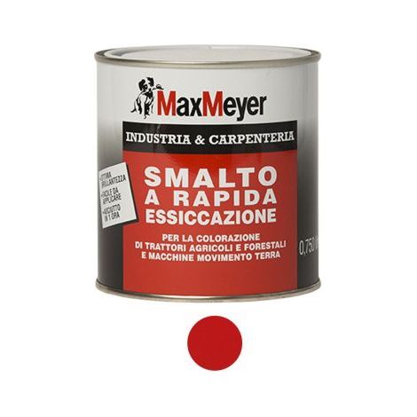 SMALTO RAPIDA ESSICCAZIONE MAX MEYER LT. 0,75 Rosso Traffico