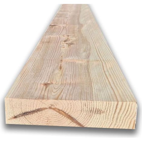 Tavola in Legno Massello di Pino, 200x19x3,3 cm, per Mensole e Scaffali (1/4)