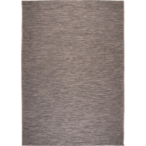 Tapis intérieur gris à motifs losanges en polypropylène - 170 x 120 cm (1/3)