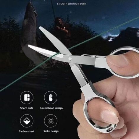 Ciseaux pliables — Mini-ciseaux de voyage sûrs et portables — Petits ciseaux rétractables en acier inoxydable — Lot de 2 (1/5)