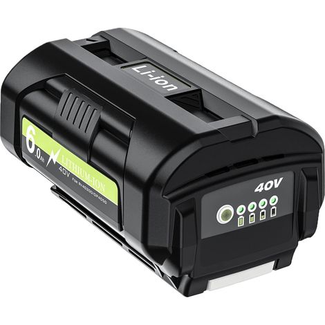 Batterie de remplacement, 40V 6.0Ah, Li-ion, compatible avec Ryobi, 1Pcs 6000mAh (1/2)