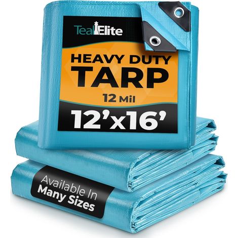 Bâche de 3,6 x 4,6 m – Imperméable et Robuste de 3,5 mm – Utilisation Polyvalente pour auvent, Tente, Bateau, Camping-Car (1/5)